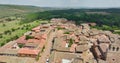 Aerial view Castrillo de Polvazares in Spain