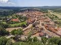 Aerial view Castrillo de Polvazares in Spain