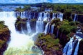 Aerial view of Cataratas do IguaÃÂ§u, a tourism point of Foz do IguaÃÂ§u, Brazil Royalty Free Stock Photo