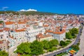 Aerial view of the cathedral of Saint James and waterfront of Sibenik, Croatia Royalty Free Stock Photo