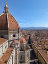 Aerial view of the cathedral Santa Maria del Fiore in Florence Royalty Free Stock Photo