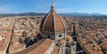 Aerial view of the cathedral Santa Maria del Fiore in Florence Royalty Free Stock Photo