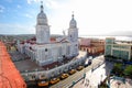 Aerial view of the cathedral of Santiago de Cuba Royalty Free Stock Photo