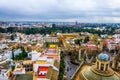aerial view of the cathedral in sevilla...IMAGE Royalty Free Stock Photo