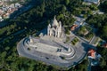 aerial view of the catholic sanctuary of Santa Luzia in Viana do Castelo northern Portugal Royalty Free Stock Photo