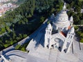 aerial view of the catholic sanctuary of Santa Luzia in Viana do Castelo north of Portugal Royalty Free Stock Photo