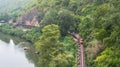 Aerial view Cave Krasae Kanchanaburi Thailand Asia