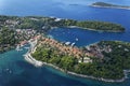 Aerial view of Cavtat town in Adriatic coast of Croatia
