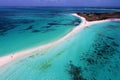 Aerial view of Cayo de Agua, a fantastic caribbean beach