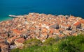 Aerial view of Cefalu old town Royalty Free Stock Photo