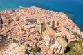 Aerial view of the Cefalu old town Royalty Free Stock Photo