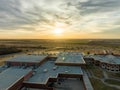 Aerial view of Celina High School in Texas, USA