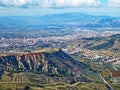 Aerial view at Cenes in the Sierra Nevada, Spain Royalty Free Stock Photo