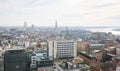 Aerial view on the center of Antwerp, Belgium