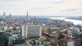 Aerial view on the center of Antwerp, Belgium