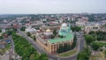 Aerial view of the center of Kursk, Russia