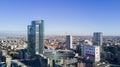 Aerial view of the center of Milan, north east side, Palazzo Regione Lombardia, Pirelli Skyscraper, Italy Royalty Free Stock Photo