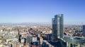 Aerial view of the center of Milan, north side, Palazzo Regione Lombardia, Italy Royalty Free Stock Photo