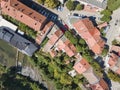 Aerial view of center of town of Troyan, Bulgaria Royalty Free Stock Photo