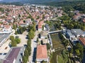 Aerial view of center of town of Troyan, Bulgaria Royalty Free Stock Photo