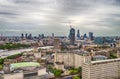 Aerial View of Central London and the river Thames Royalty Free Stock Photo