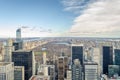 Aerial View of Central Park. The Most Famous Urban Park in the World. New York City Skyline Royalty Free Stock Photo
