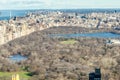 Aerial View of Central Park in New York City at Winter Season. The Most Famous Urban Park in the World Royalty Free Stock Photo