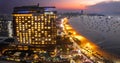 Aerial view of Central Pattaya beach in Chonburi, Thailand