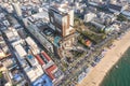 Aerial view of Central Pattaya beach in Chonburi, Thailand