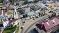 Aerial view of the central square of the city of Borovsk