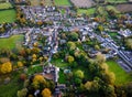 The aerial view of Cerne Abbas village in Dorset, England Royalty Free Stock Photo