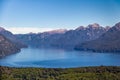 Aerial view from Cerro Llao Llao viewpoint at Circuito Chico - Bariloche, Patagonia, Argentina Royalty Free Stock Photo