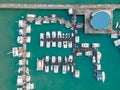 Aerial view of Chalong Pier in Phuket, Thailand