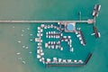 Aerial view of Chalong Pier in Phuket, Thailand