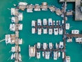 Aerial view of Chalong Pier in Phuket, Thailand