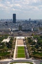 Aerial view of the Champ de Mars in Paris