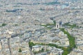 Aerial view of Champs-Elysees in Paris, France Royalty Free Stock Photo