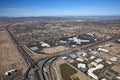 Aerial view of Chandler shopping district Royalty Free Stock Photo