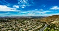 Aerial View Of Chapman Heights Along Oak Glen Road On A Warm, Sunny Day Royalty Free Stock Photo