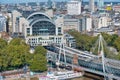 Aerial view of Charing Cross railway station Royalty Free Stock Photo