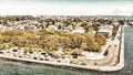 Aerial view of Charleston cityscape from the river, South Carolina Royalty Free Stock Photo