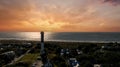 Aerial View of Charleston Lighthouse On Sullivans Island South Carolina