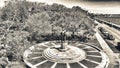 Aerial view of Charleston square and cityscape from the river, S Royalty Free Stock Photo