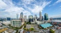 Aerial view of Charlotte North Carolina s kyline Royalty Free Stock Photo