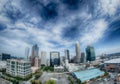 Aerial view of Charlotte North Carolina skyline Royalty Free Stock Photo