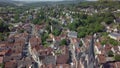 Aerial view of charming little town called Schotten, Germany