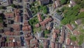 Aerial view of charming little town called Schotten, Germany