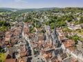 Aerial view of town Schotten, Hesse, Germany