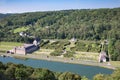 Aerial View Chateau Freyr Along River Meuse Near Dinant, Belgium
