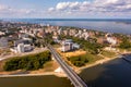 Aerial view of Cheboksary on Volga River in summer, Chuvashia, Russia Royalty Free Stock Photo